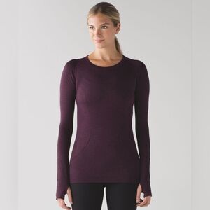 Lululemon Swiftly Tech Long Sleeve Crew Size 6, Plum Black